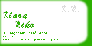 klara miko business card